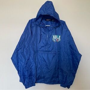 Vintage 2008 NBA All Star Game NOLA Blue Windbreaker Pullover Jacket Size M